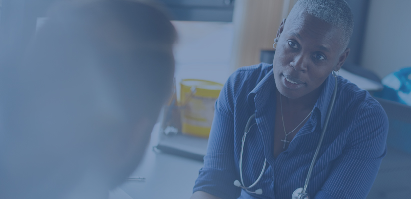 Doctor supporting patient